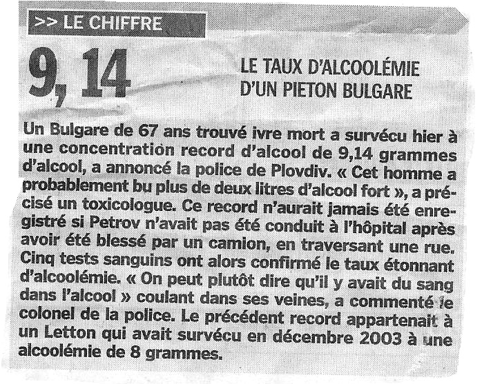 Exc�s d'alcool�mie